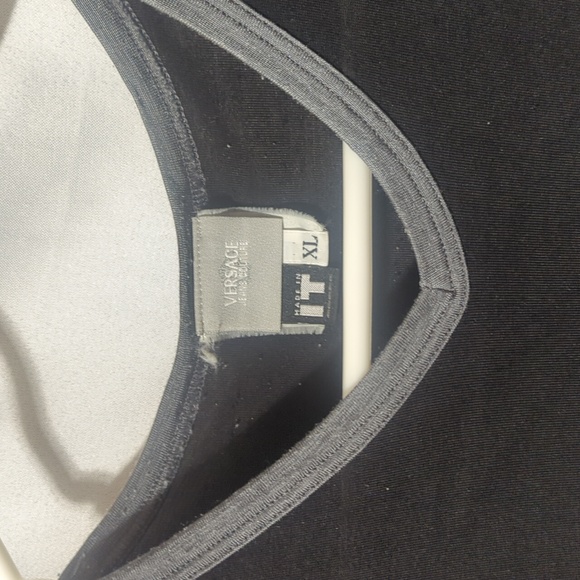 Versace Jeans Vintage Men's Size XL Sheer Black Tee Shirt - Picture 3 of 6